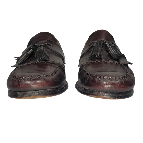 Allen Edmonds Enfield Kiltie Tassel Loafers Men's 10 Moc-Toe Burgundy - Picture 2 of 9